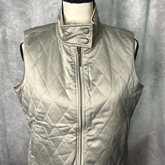 Ralph Lauren Gold & Silver Reversible Quilted Vest with Pockets - size PL - Picture 2 of 16